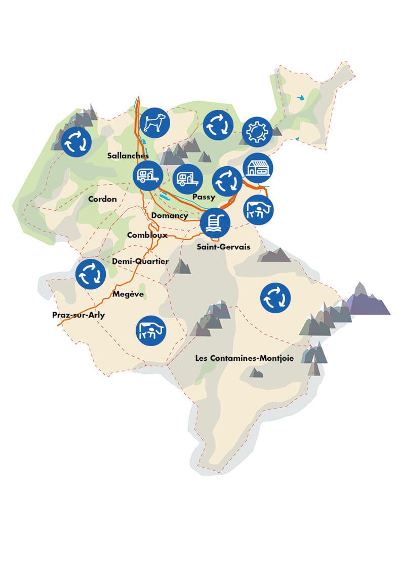 carte equipements ccpmb pays du mont-blanc services